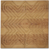 Immagine di scultura in legno labirinto intaglio legno di pino, immagine su sfondo bianco