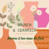Locandina di corso di ceramica di gruppo con brunch vegan