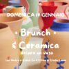 Locandina dell'evento brunch e ceramica a Modena con Anseo e Green Go Kitchen da Studio Loom